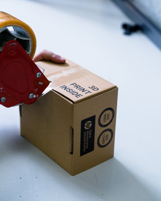 3D Print being packaged